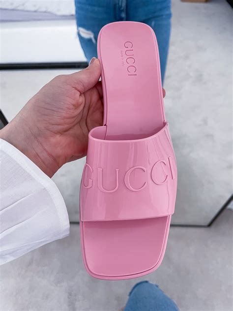 gucci jelly sandals outfit|gucci transparent sandals.